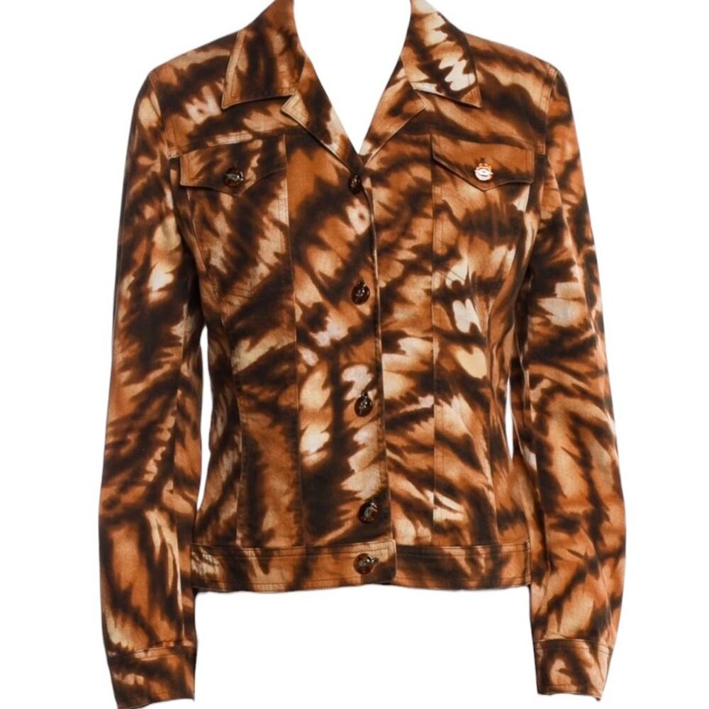 Vintage Escada Brown and Tan Patterned Jacket